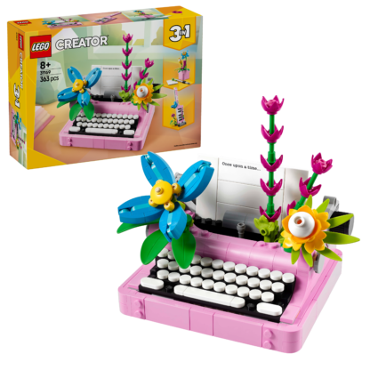 31169 Macchina da scrivere con fiori - immagine 3