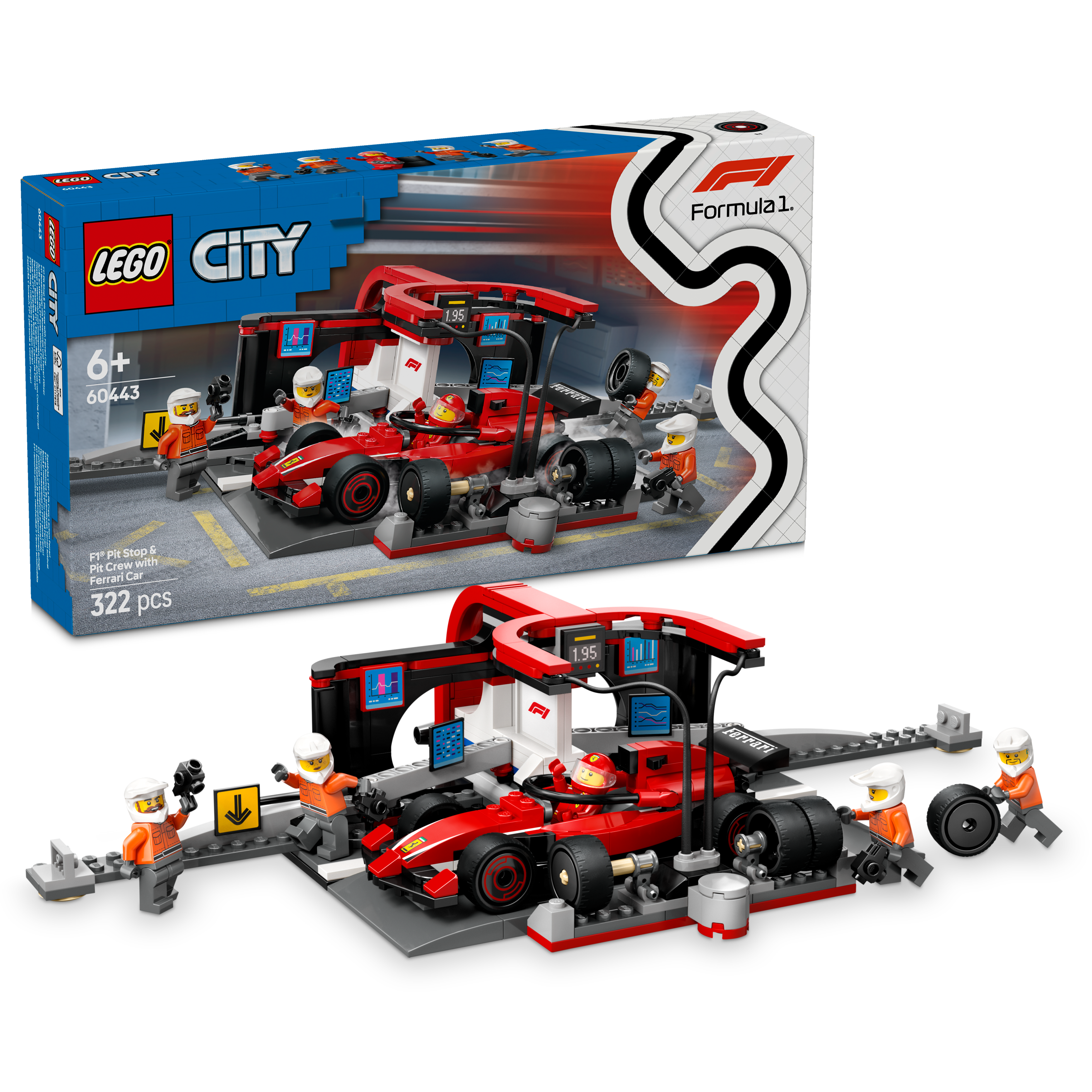 60443 Pitstop e meccanici con monoposto Ferrari F1®